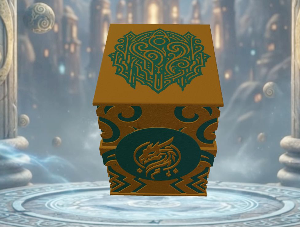Deckbox Aurum Nexus - Vue 2 - Accessoire TCG artisanal