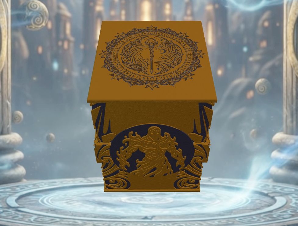 Deckbox Sorcerer's Embrace - Vue 2 - Accessoire TCG artisanal